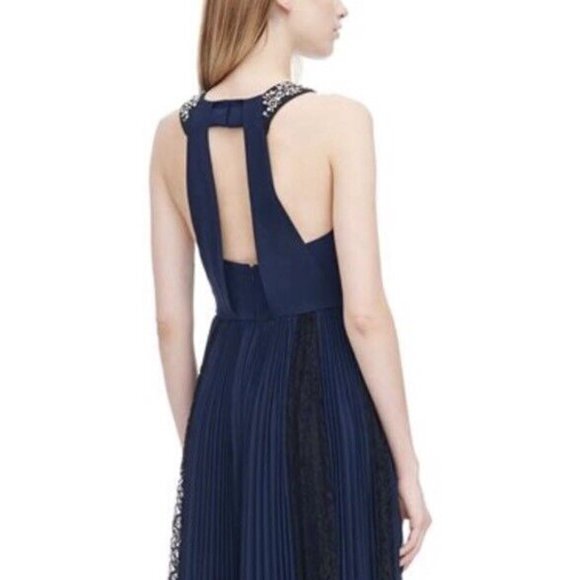 New Rebecca Taylor Sleeveless Pleated Embellished - Picture 3 of 12